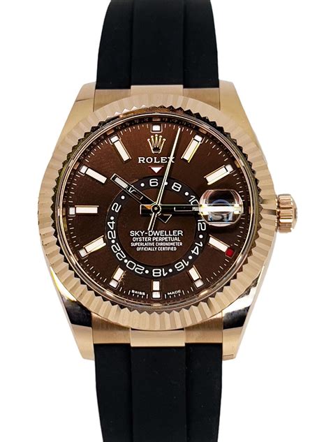 rolex skydweller chocolate|rolex sky dweller price uk.